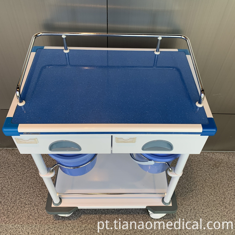 Trole de aço do tratamento do ABS do hospital Hospital Steel ABS Treatment Trolley